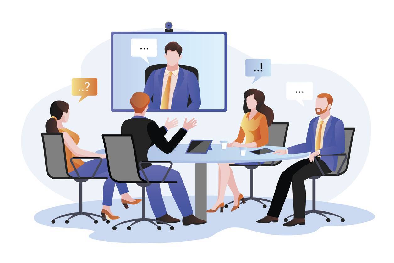 visioconférence conversation professionnelle avocat